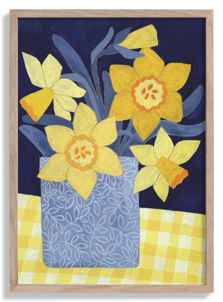 Daffodils With Yellow Gingham by Susan Black