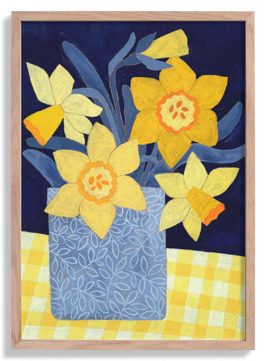 Daffodils With Yellow Gingham by Susan Black