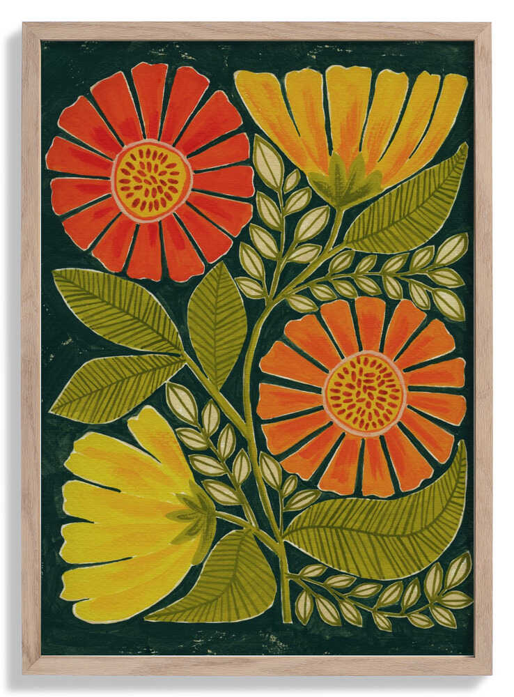 Vibrant Orange And Yellow Flowers by Susan Black