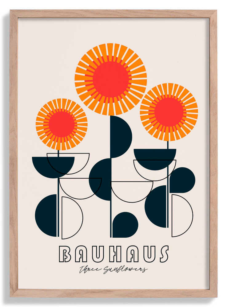 Bauhaus - Three Sunflowers by CATS AND DOTZ