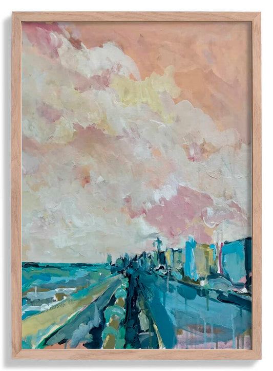 Pastellfarbene Skyline Drift von Alice White
