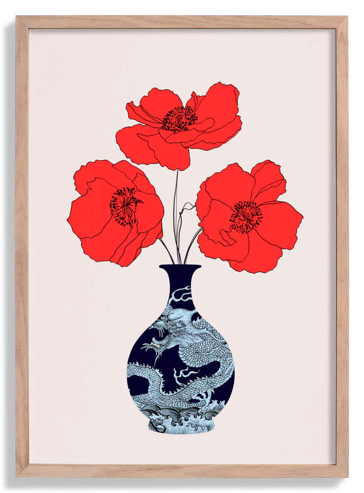 Three Poppies by CATS AND DOTZ
