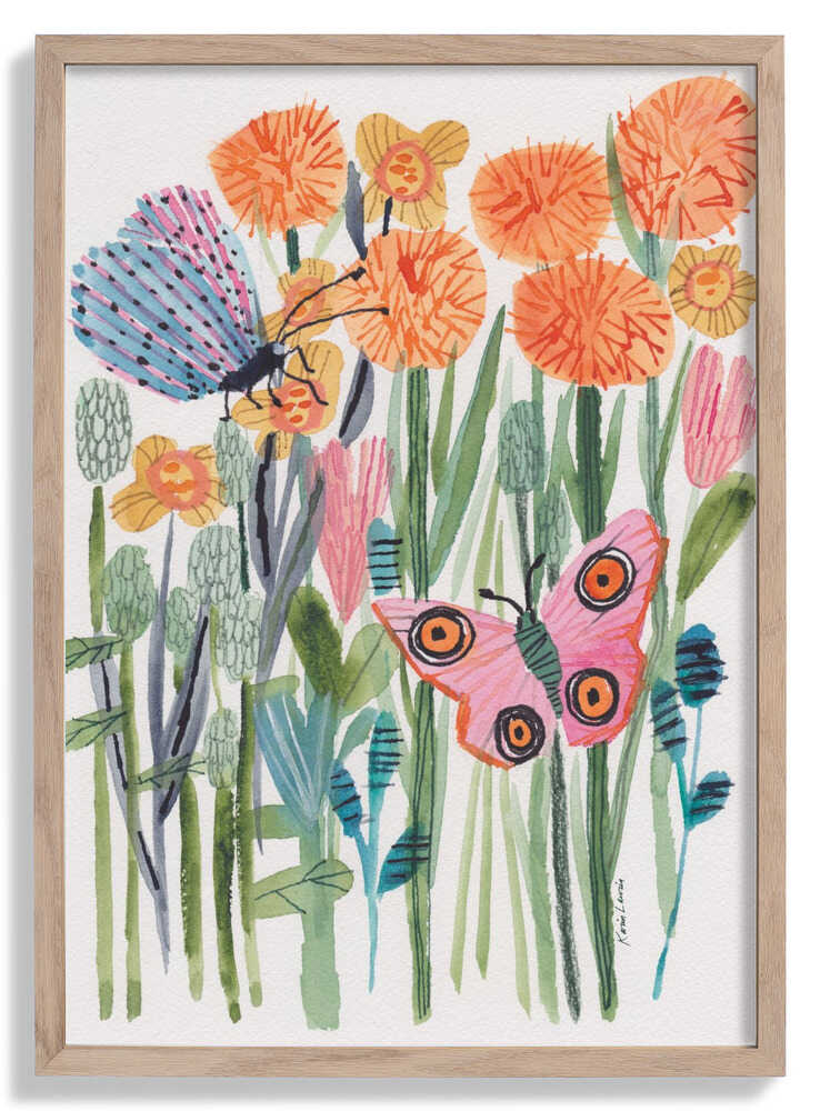 Butterfly and Moth In Garden by Karin Lauria