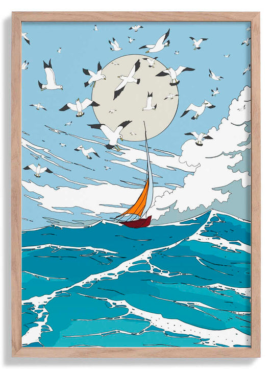 Seelandschaft und Möwen von Nicholas