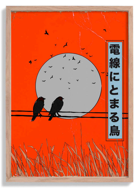 Birds Perched on a Wire by Nicholas