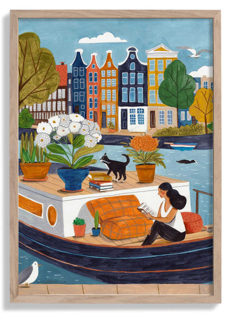 Amsterdam city life on a boat by Caroline Bonne Müller