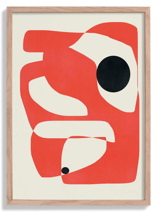 Abstract Geometric Composition -red by Little Dean