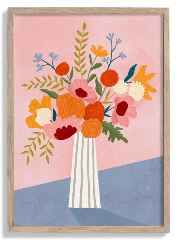 Linienvase mit Blumen von Bea Müller