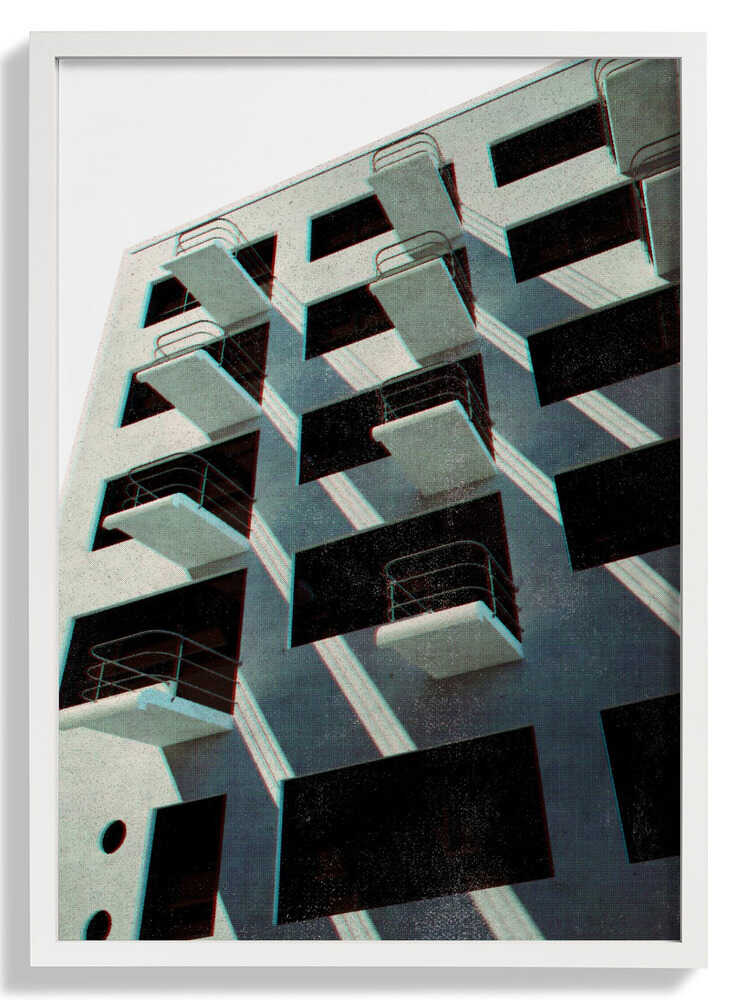 Bauhaus Dessau architecture in vintage magazine style VI by Rosana Laiz Blursbyai