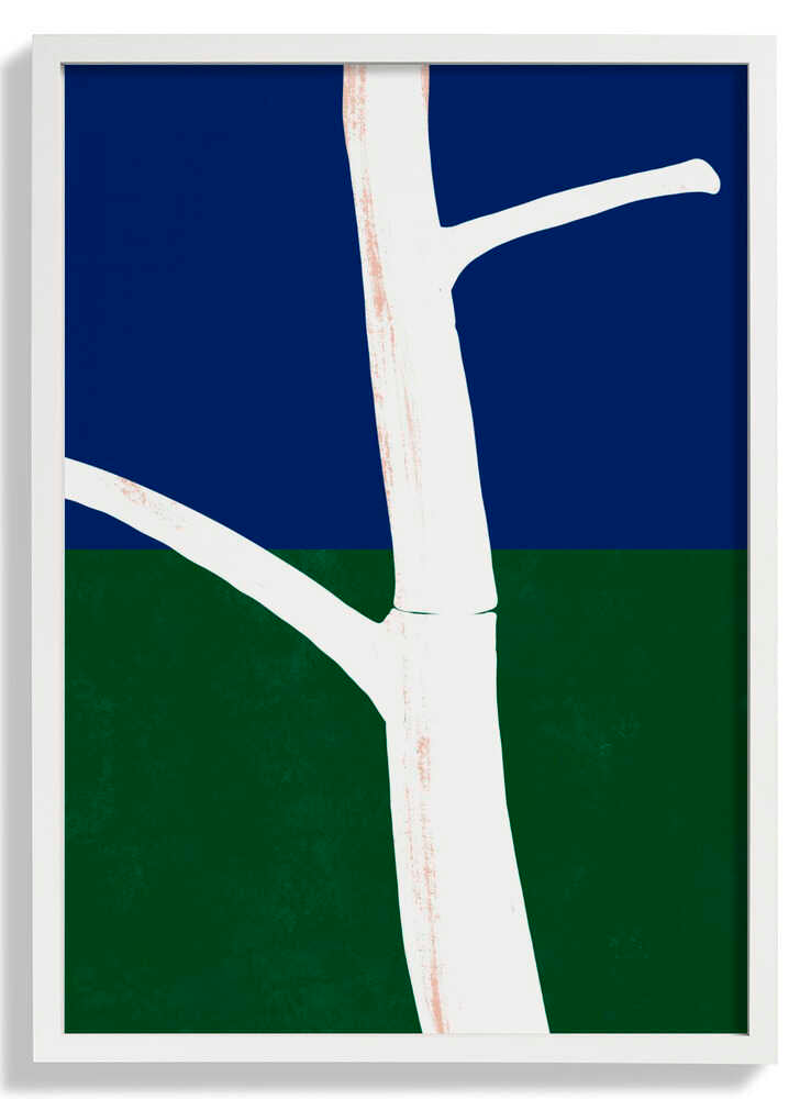Stark White Tree Trunk With Branches by Little Dean