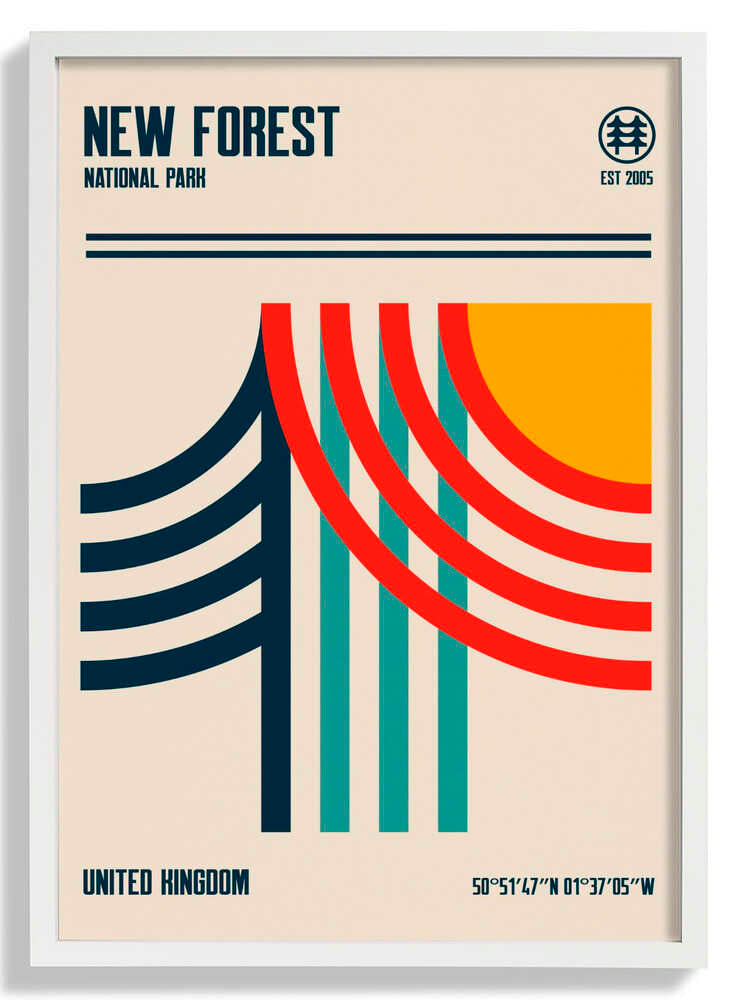 New Forest National Park Travel Poster by Retrodrome