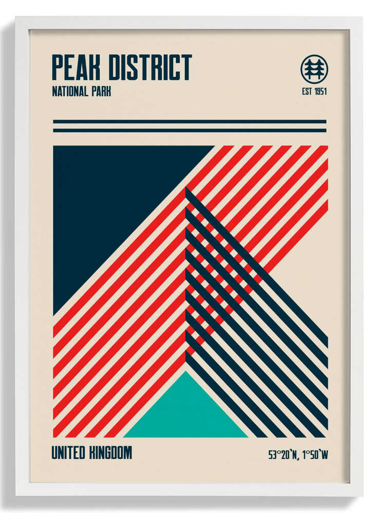 Peak District National Park Travel Poster by Retrodrome