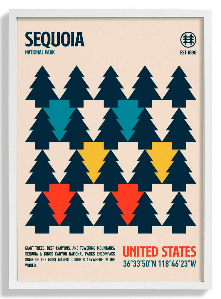 Sequoia National Park Travel Poster by Retrodrome