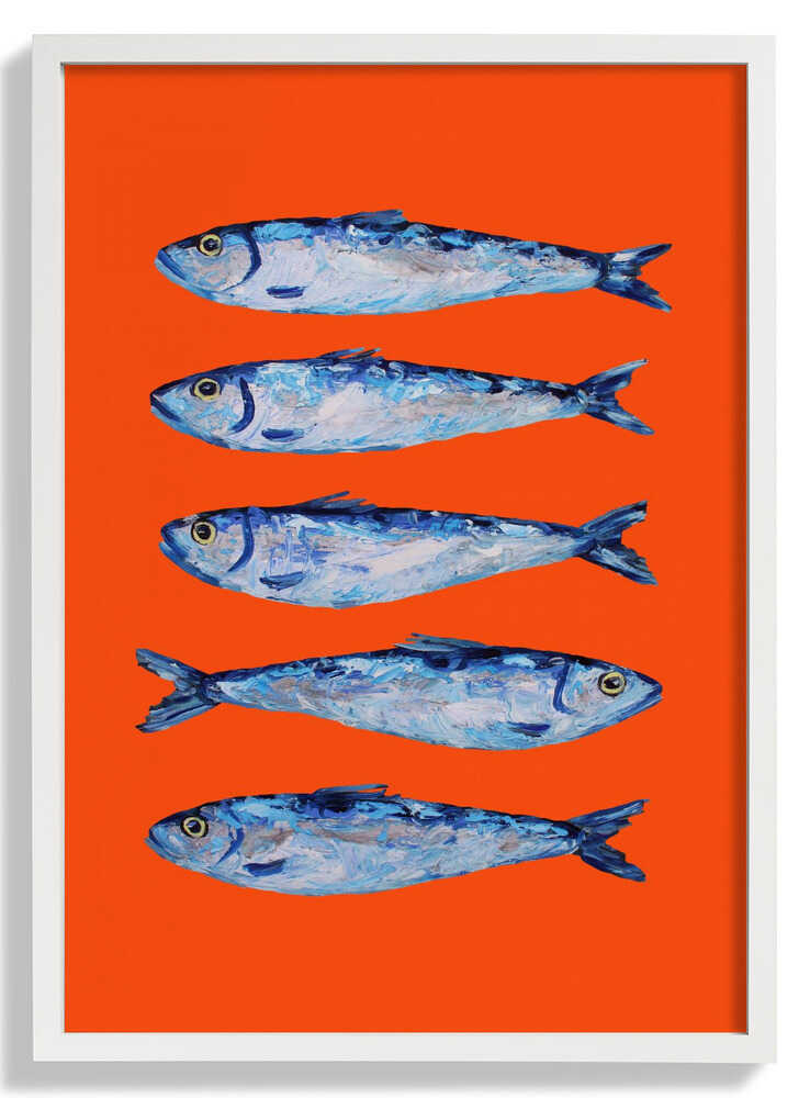 Sardinen auf Orange von Alice Straker