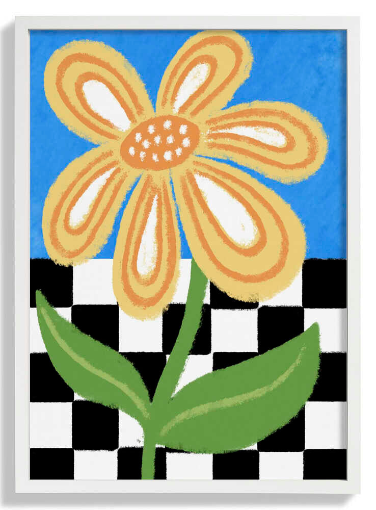 Stilisierte gelbe große Blume von Martina