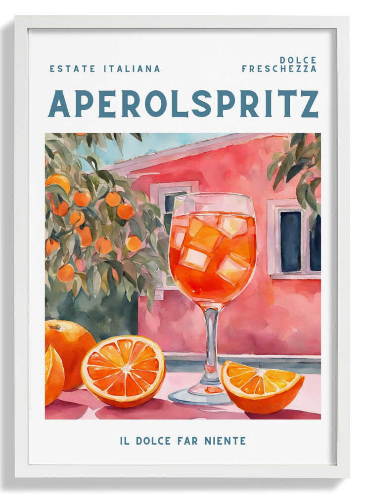 Aperol Spritz, Aquarell, Fresh by Ohkimiko