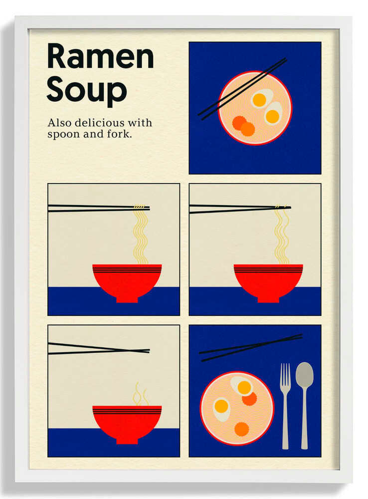Poster Ramen Soup by Rosi Feist