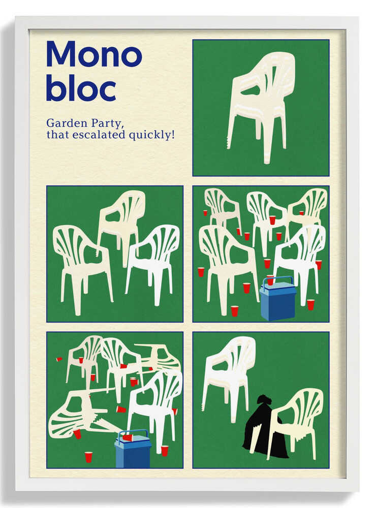 Poster Monobloc Five Squares by Rosi Feist