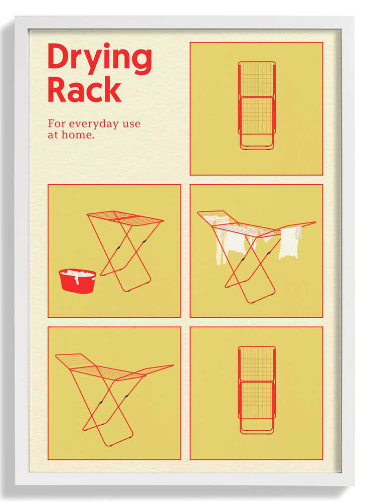Poster Drying Rack by Rosi Feist