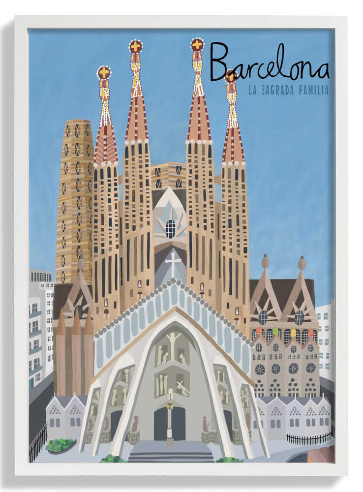 The Sagrada Familia, Barcelona by Artist Carla Daly by Carla Daly