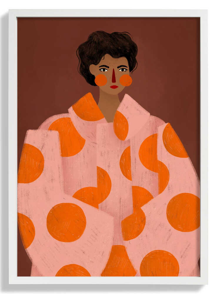 Woman With Orange Dots by Bea Müller