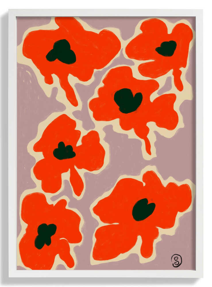Vibrant Poppy Flowers by Sandra Poliakov