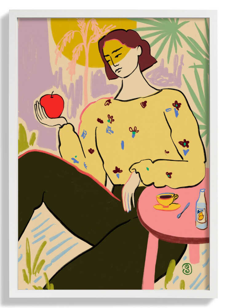 Woman With Apple by Sandra Poliakov