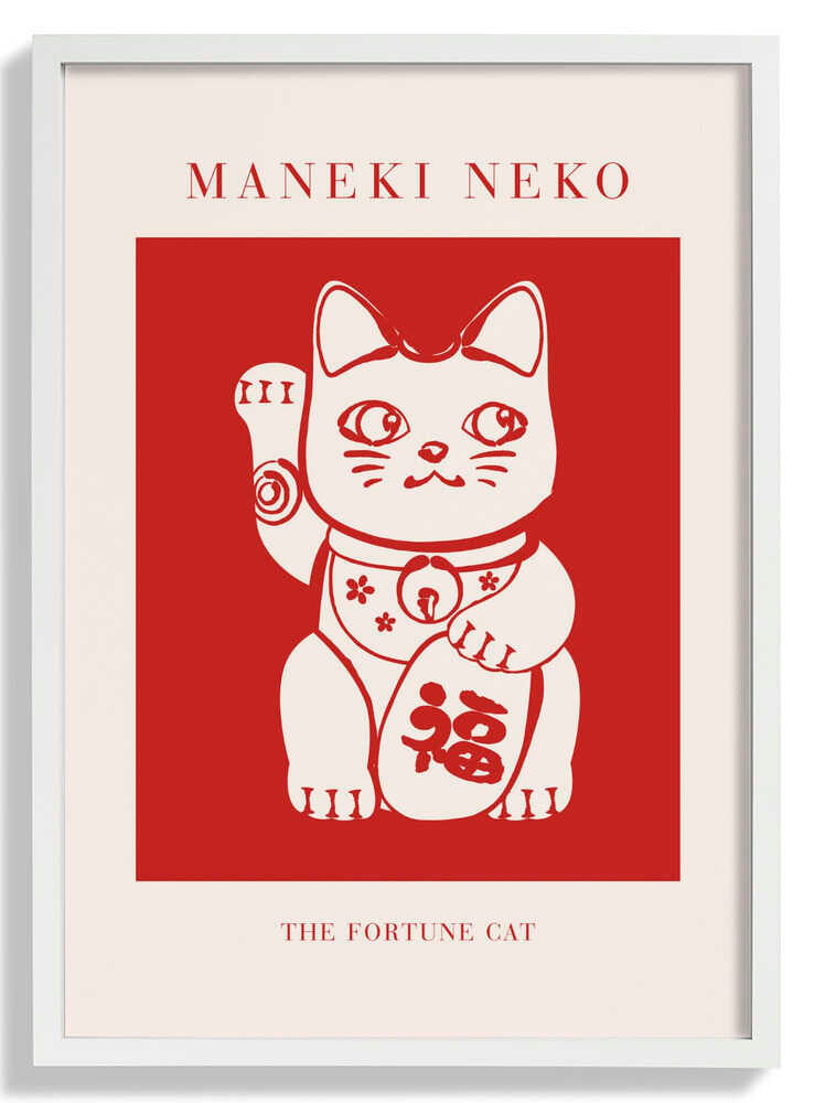 Maneki-Neko Cat Red by KsanaKalpa