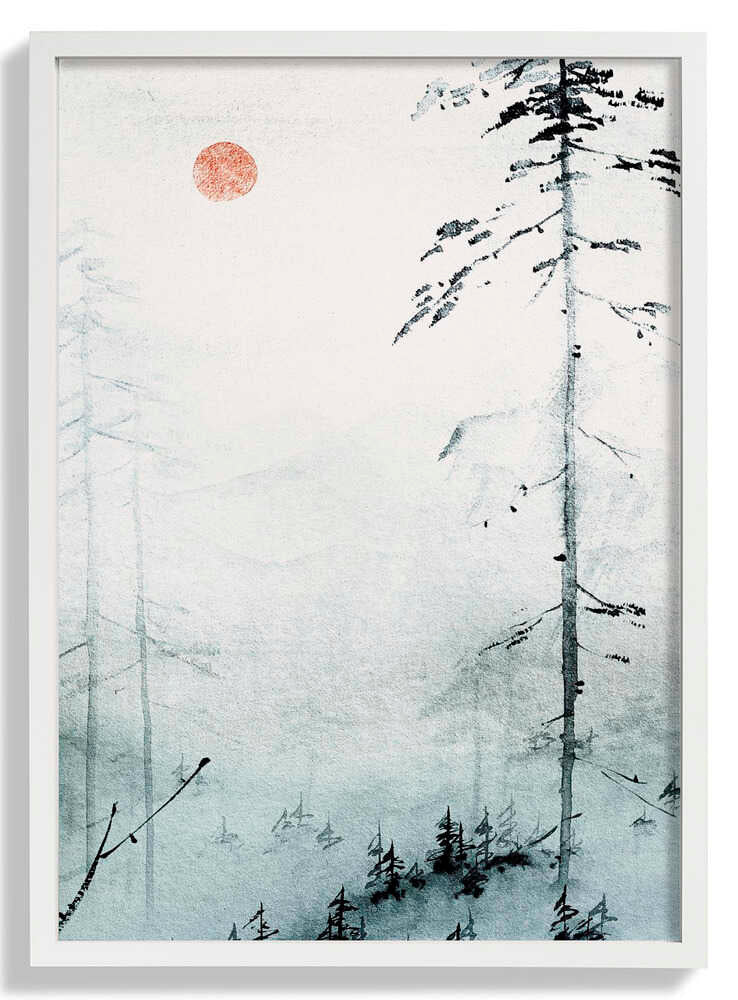 Serene Misty Pines von Treechild