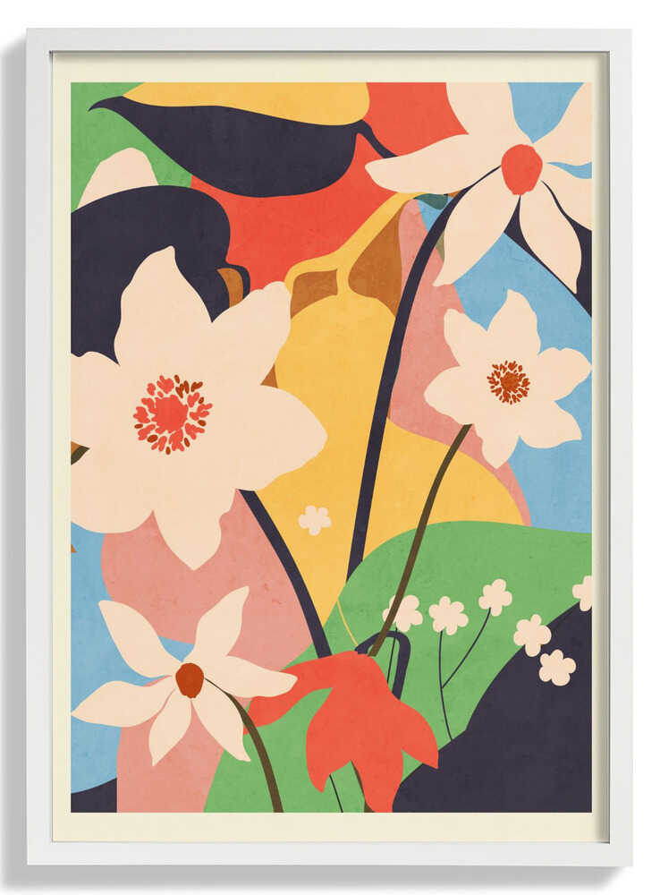 Abstract Art Landscape Flowers by ThingDesign