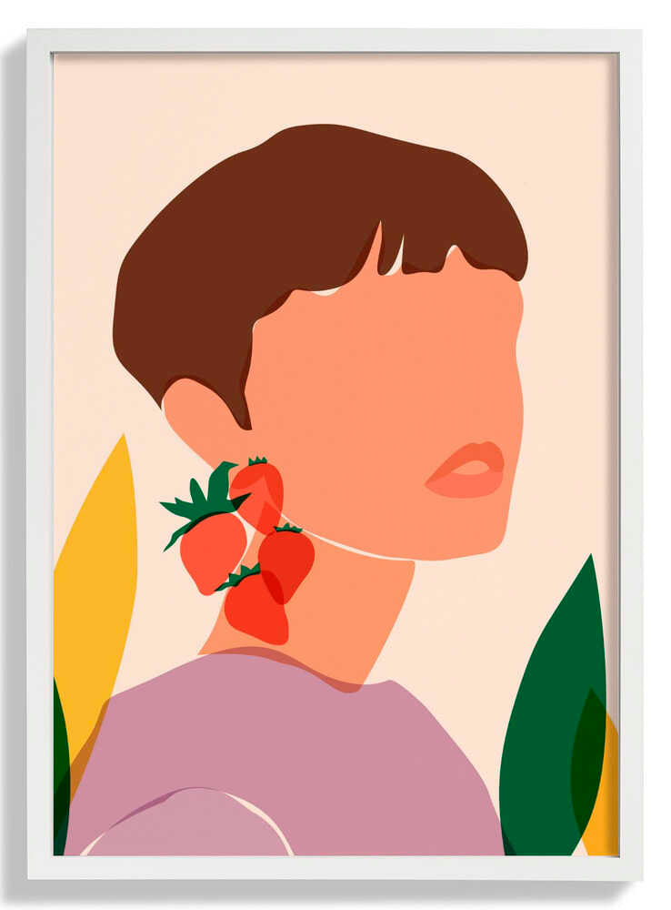 Abstract Strawberry Earrings by Kintsugi99