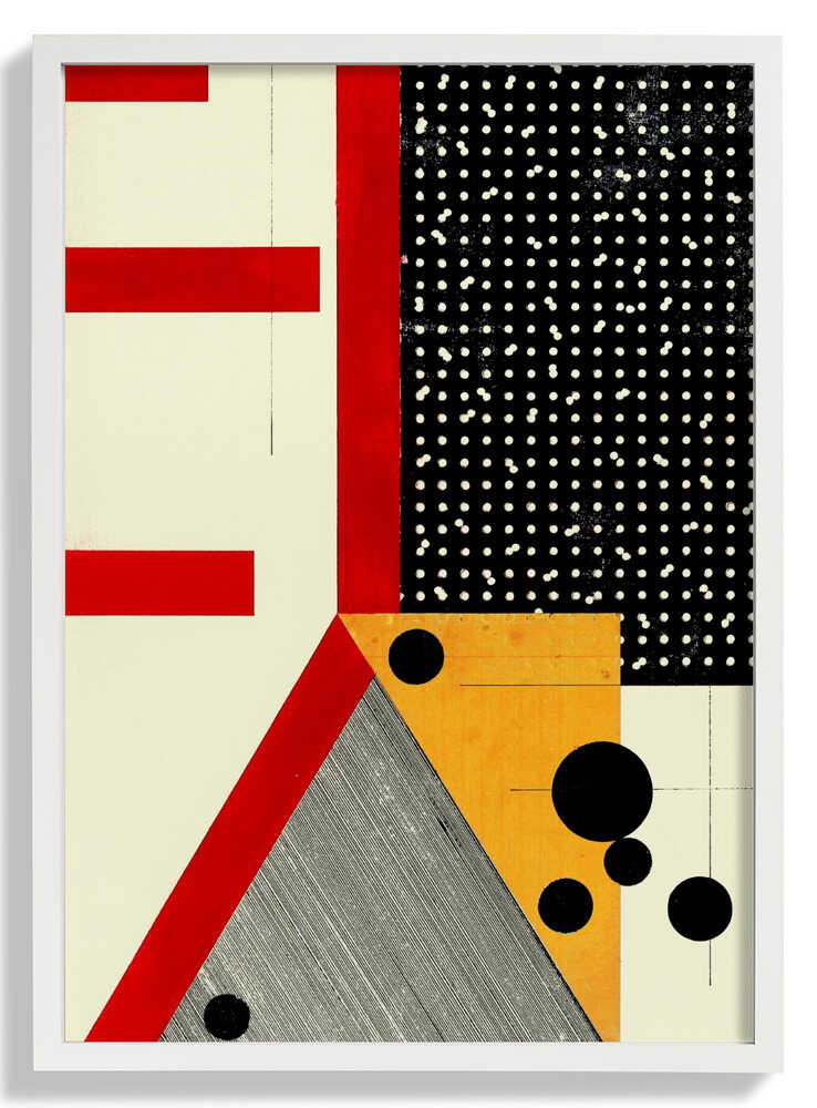 Bold Red Lines and Black Dots by Petr Strnad