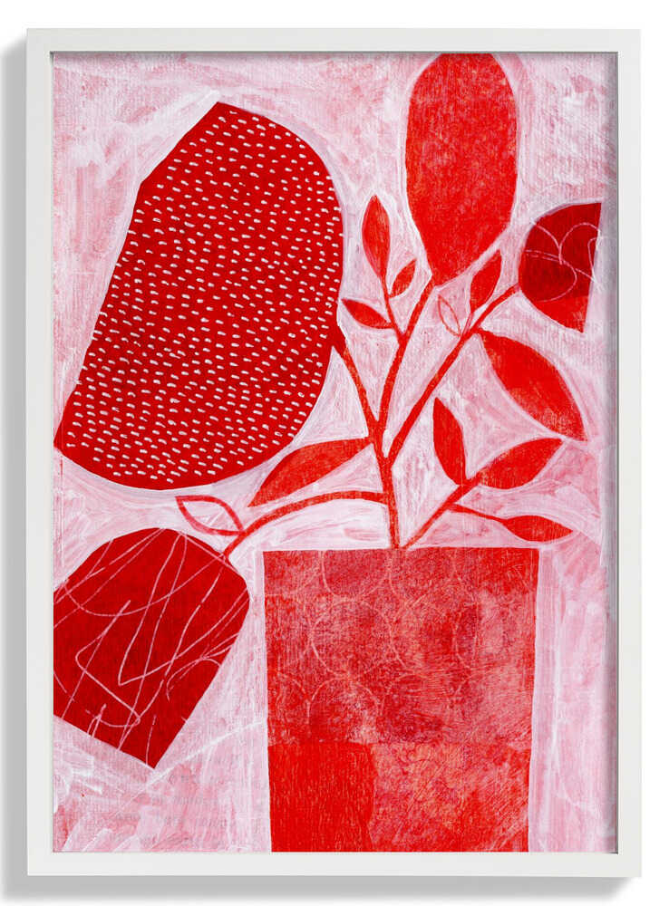 Rote Blumenvase von Susan Black