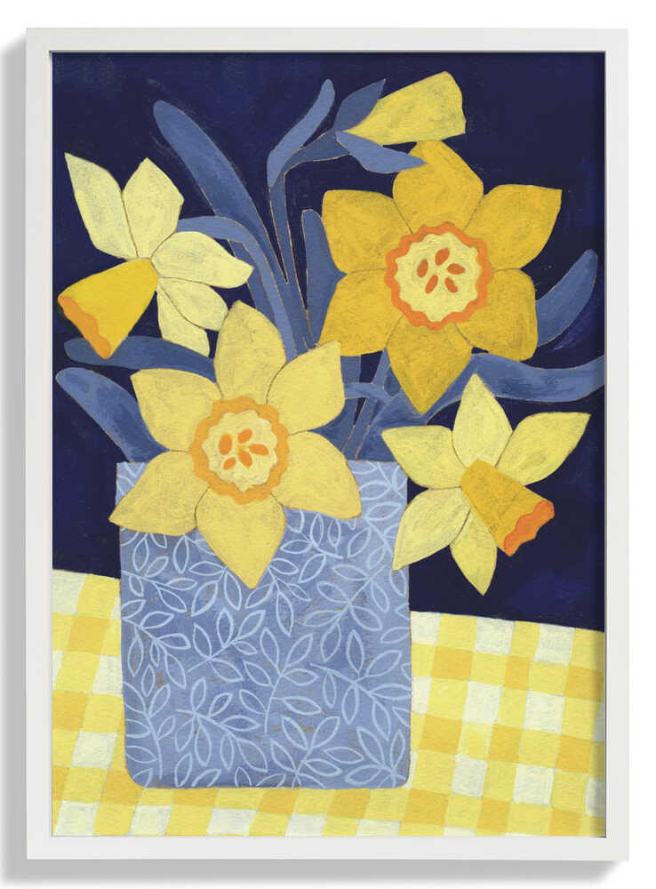Daffodils With Yellow Gingham by Susan Black