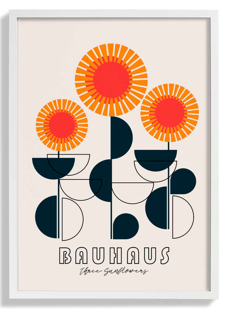 Bauhaus - Three Sunflowers by CATS AND DOTZ