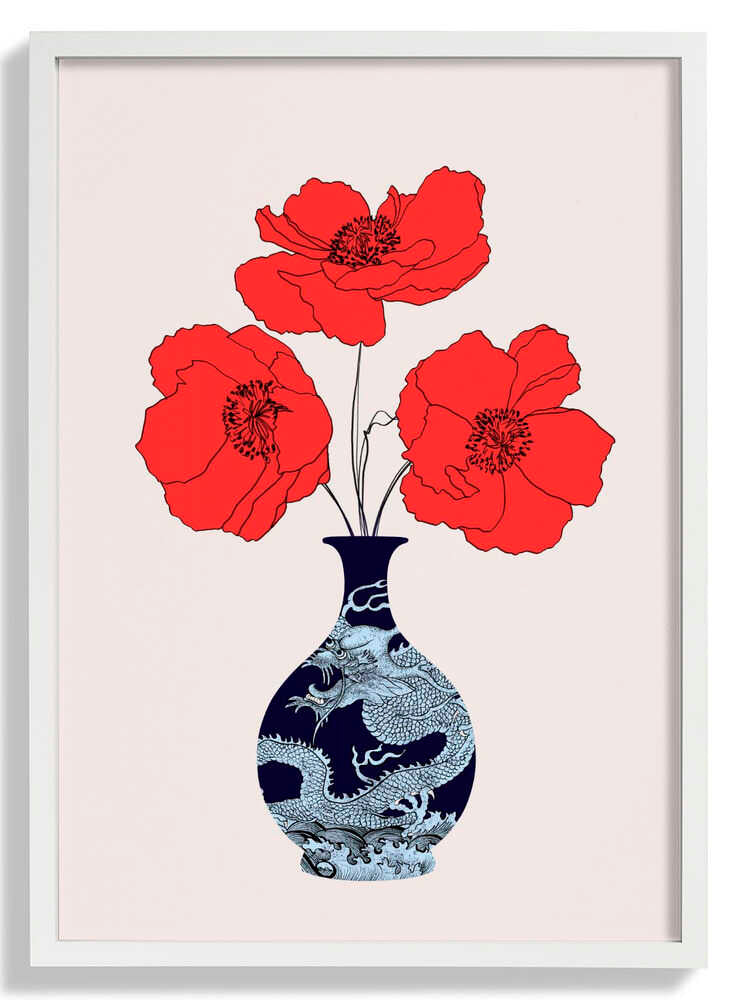 Three Poppies by CATS AND DOTZ