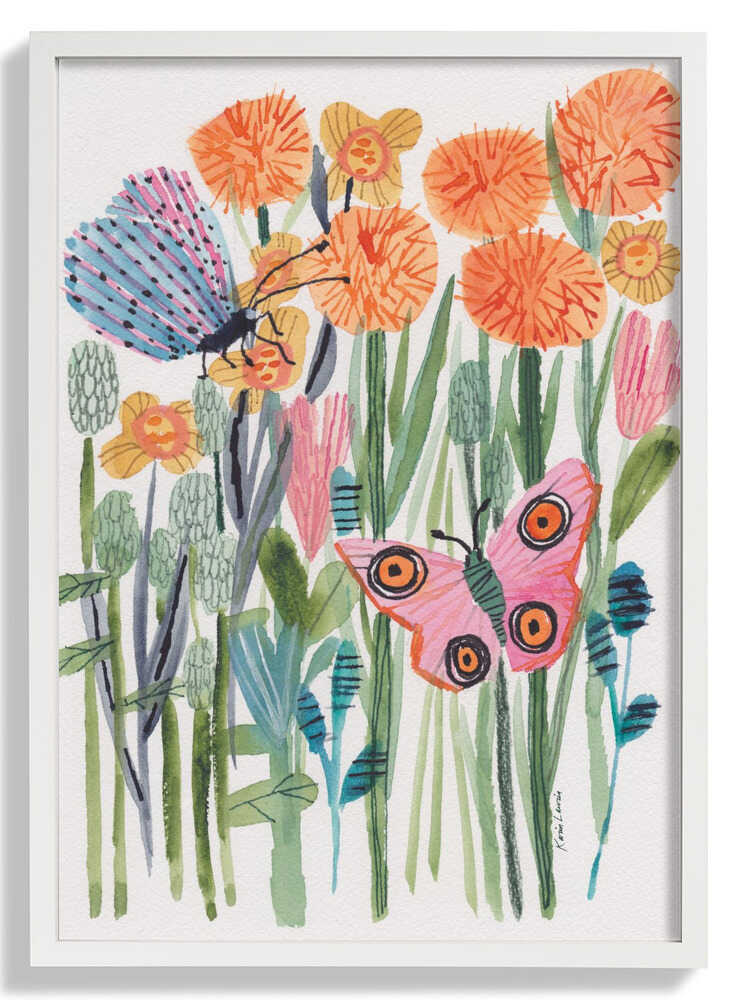 Butterfly and Moth In Garden by Karin Lauria