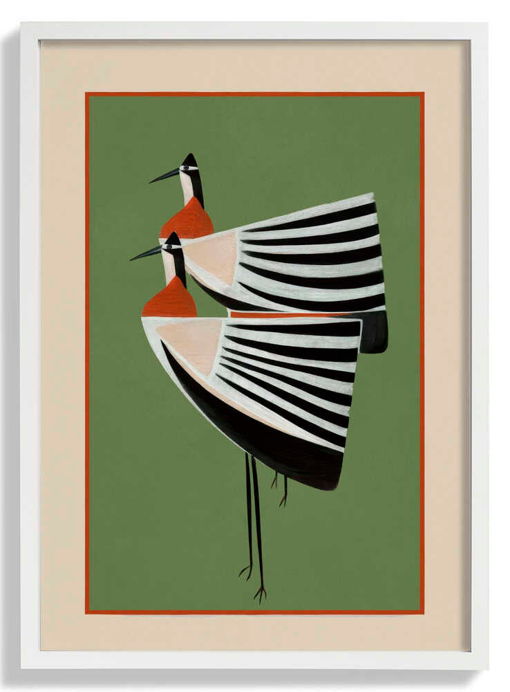 Striped Bird Pair by City Art