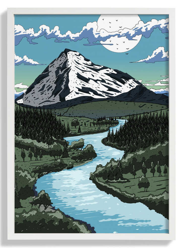 Bergkette und Fluss von Nicholas