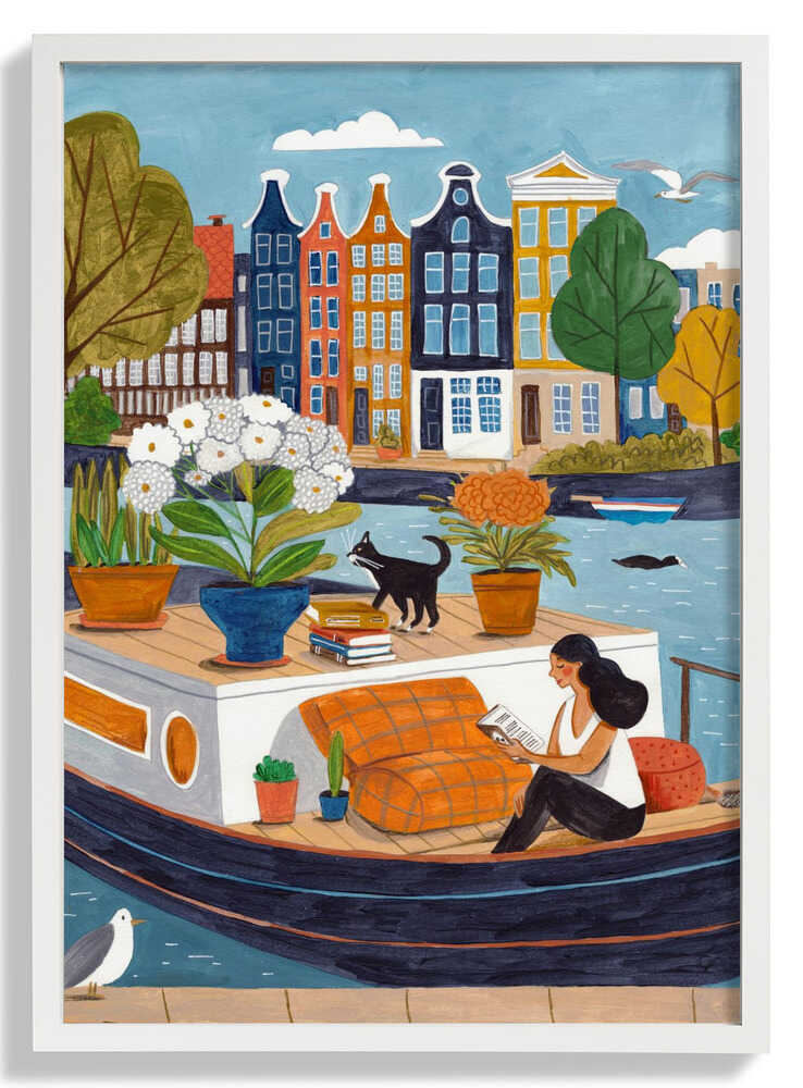 Amsterdam city life on a boat by Caroline Bonne Müller