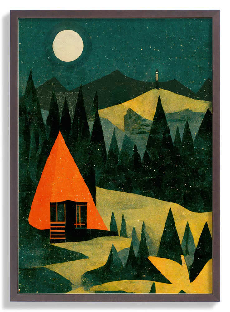 Moonlit Cabin Dream von Treechild