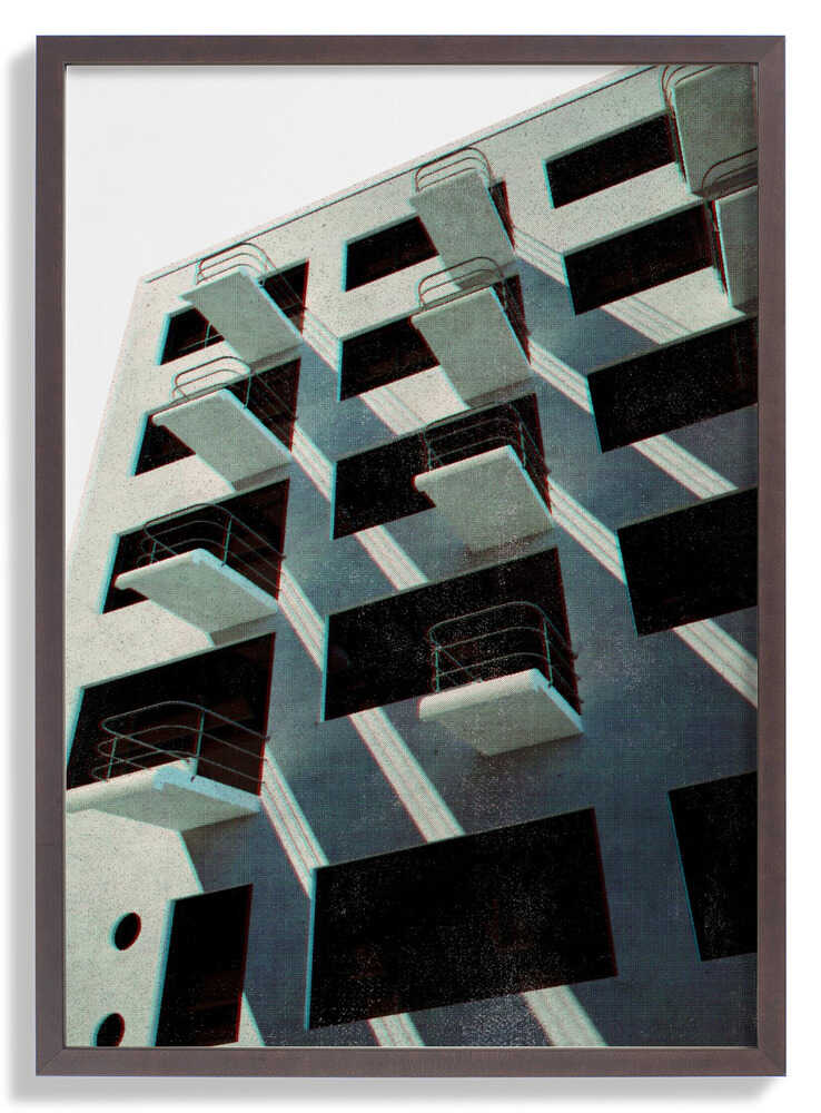 Bauhaus Dessau architecture in vintage magazine style VI by Rosana Laiz Blursbyai