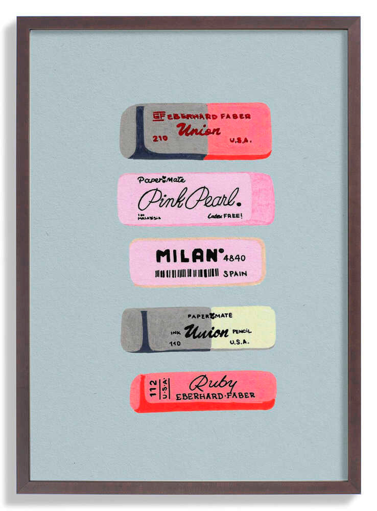 Erasers Art Print by Studio Mandariini
