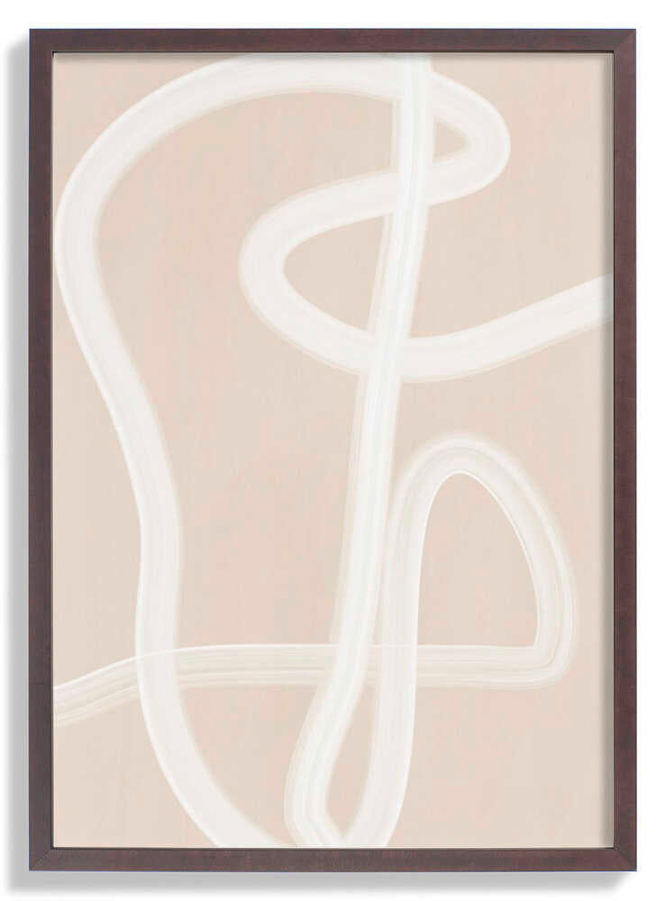 White Brush Stroke Poster by Elena Ristova