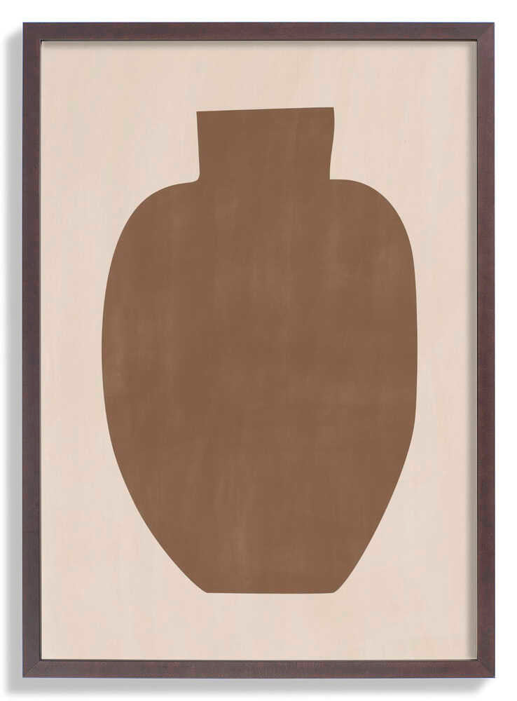 Brown Silhouette of a Vase by Elena Ristova