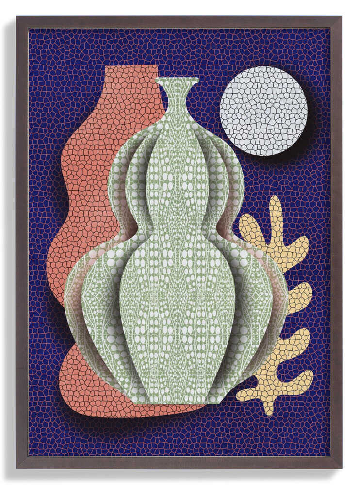 Pop Art Vase und Mond von Little Dean