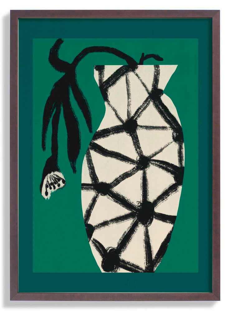 Hexagon Vase In Green by Little Dean