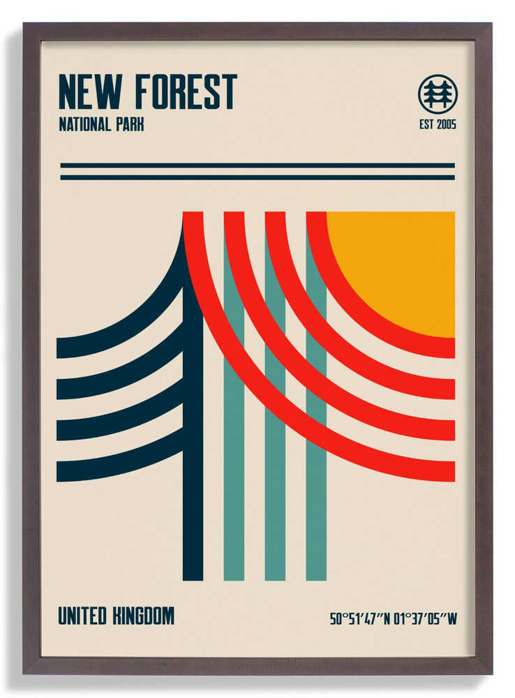 New Forest National Park Travel Poster by Retrodrome