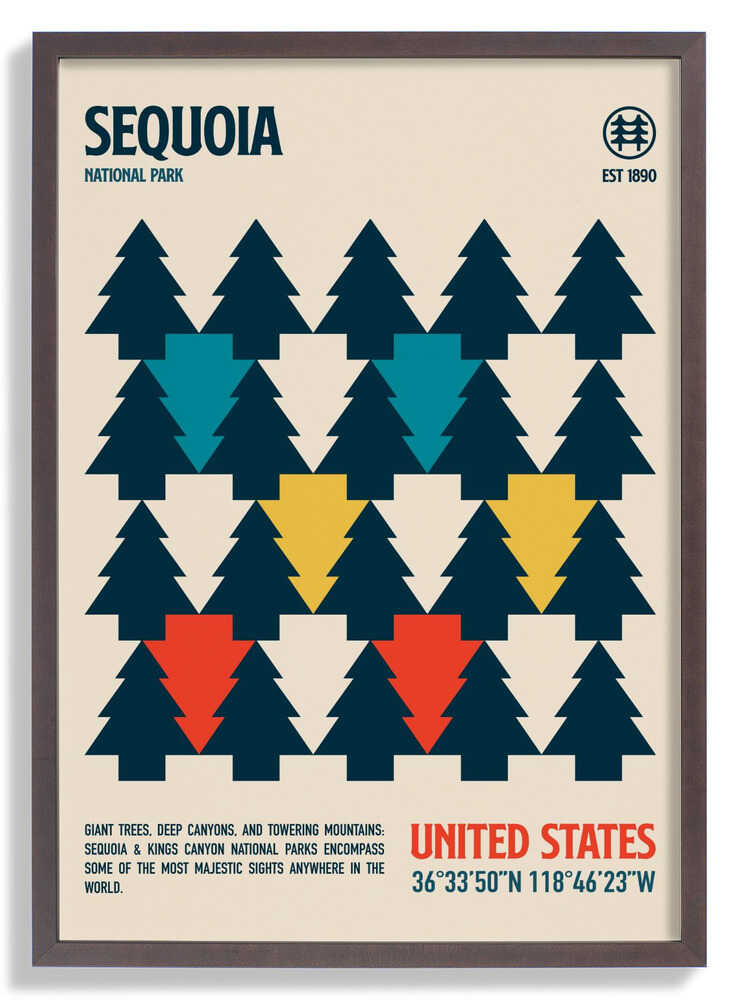 Sequoia National Park Travel Poster by Retrodrome