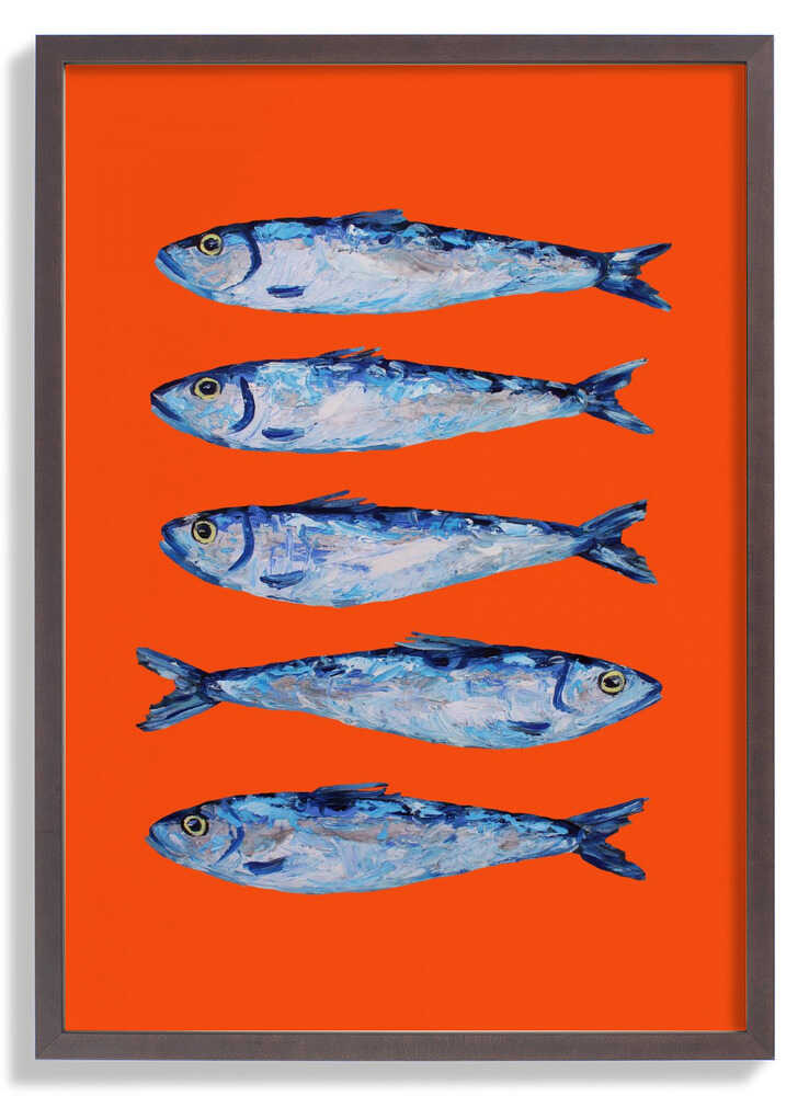 Sardinen auf Orange von Alice Straker